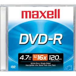 MAXELL | Maxell DVD-R 4.7GB Write-Once, 16x Recordable Disc in Jewel Case