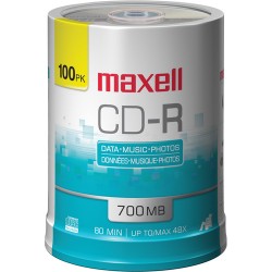MAXELL | Maxell CD-R 700MB Write Once Recordable Disc (Spindle Pack of 100)
