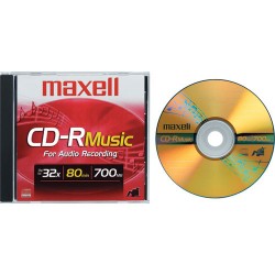 MAXELL | Maxell CD-R 80 32x Music Gold with Jewel Case - for Audio Recording