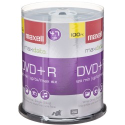 MAXELL | Maxell DVD+R 4.7GB, 16x, Write-Once Recordable Disc (Spindle Pack of 100)