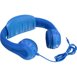 On-ear Headphones | Aluratek Volume-Limiting Wired Foam Headphones (Blue)