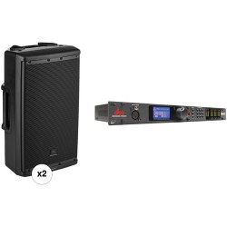 JBL Dual EON612 12 2-Way Powered Speakers & dbx DriveRack PA2 Speaker Management System