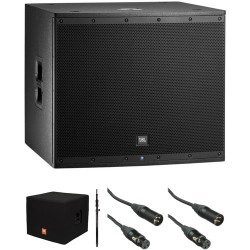 JBL EON618S Powered Subwoofer Kit with Cover, Pole and Cables
