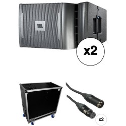 JBL | JBL VRX932LAP Dual 12 Line Array Loudspeaker System with Case and Cables Kit (Black)