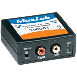 DACs | Digital to Analog Converters | MuxLab 500081 Digital to Analog Audio Converter and Downmixer (Dolby Digital)