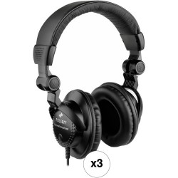 Polsen HPC-A30 Closed-Back Studio Monitor Headphones (3 Pack)