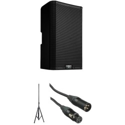 QSC K10.2 K.2 Series 10 2000W Powered Speaker with Stand and Cable Kit