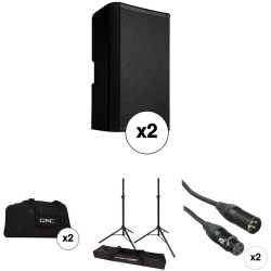 QSC K10.2 K.2 Series 10 2000W Powered Speaker Pair with Essential Accessories Kit