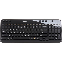 Logitech K360 Wireless Keyboard (Glossy Black)