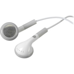 In-ear Headphones | HamiltonBuhl iCompatible Ear Buds with In-Line Play/Pause Button (White)