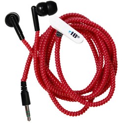 HamiltonBuhl Skooob Tangle-Free Silicone In-Ear Headphones (Red)
