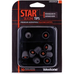 Westone STAR Premium Silicone Eartips (10-Pack, Orange)