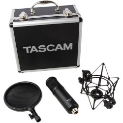 Tascam | Tascam TM-280 Studio Microphone with Flight Case, Shockmount, and Pop Filter