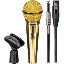VocoPro MK-58 PRO Wired Karaoke Microphone with Cable (Gold)