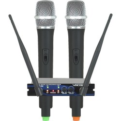 VocoPro UHF-28-9 Dual-Channel UHF Wireless Handheld Microphone System (9M: 915.0/ 9N: 918.7 MHz)