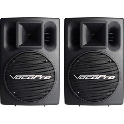 Speakers | VocoPro PV-802 400W Powered Vocal Speaker System with Built-In Equalizer (Pair)