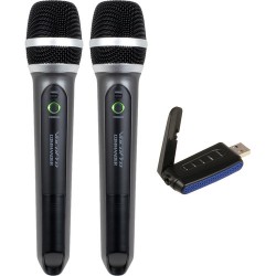 VocoPro Commander-USB-Handheld USB 2-Channel UHF Wireless Handheld Microphone System (Group 1 and 2: 902 to 921.5 MHz)