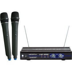 VocoPro | VocoPro UHF-3200-9 UHF Dual-Channel Wireless Microphone System (9E/9F: 913.3/916.3 MHz)