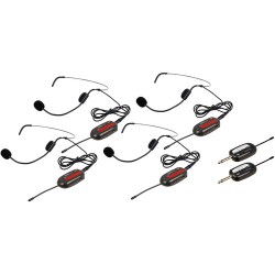 VocoPro | VocoPro Commander-PLAY-4 UHF Wireless Headset System with Four Microphones (902 to 928 MHz)