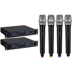 VocoPro UDH-CHOIR-4 UHF Handheld Wireless Microphone Package (900 MHz Band)