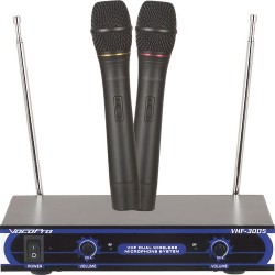 VocoPro VHF-3005 Dual Channel VHF Wireless Microphone System
