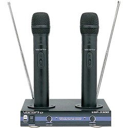 VocoPro VHF-3300 2-Person Wireless Handheld Microphone System (180.2 to 204.8 MHz)