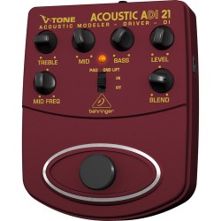 Behringer | Behringer V-TONE ACOUSTIC ADI21 Acoustic Amp Modeler/Direct Recording Preamp/DI Box