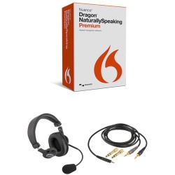 Nuance Dragon NaturallySpeaking 13 Premium Kit with Headset and Cable (Single-Ear)