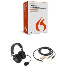 Dual-Ear Headsets | Nuance Dragon NaturallySpeaking 13 Premium Kit with Headset and Cable (Dual-Ear)