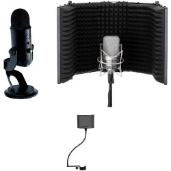 Blue | Blue Yeti USB Mic Kit with Windscreen and Reflection Filter (Blackout)