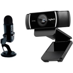 Blue | Blue Yeti USB Microphone Kit with Logitech C922 Pro Stream Webcam