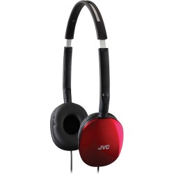 JVC HA-S160 FLATS On-Ear Stereo Headphones (Red)