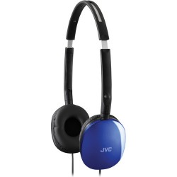 JVC HA-S160 FLATS On-Ear Stereo Headphones (Blue)