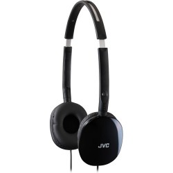 Over-ear Headphones | JVC HA-S160 FLATS On-Ear Stereo Headphones (Black)