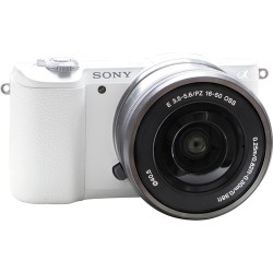 Sony | Sony Alpha a5100 Mirrorless Digital Camera with 16-50mm Lens (White)