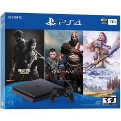 Sony | Sony PlayStation 4 Bundle with The Last of Us: Remastered, God of War & Horizon Zero Dawn: Complete Edition