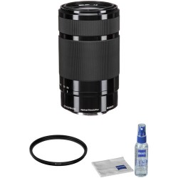 Sony E 55-210mm f/4.5-6.3 OSS Lens with UV Filter Kit (Black)