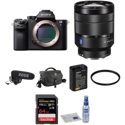 Sony Alpha a7S II Mirrorless Digital Camera with 24-70mm f/4 Lens, Mic, and Accessories Kit