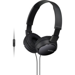 Headphones | Sony MDR-ZX110AP Extra Bass Smartphone Headset (Black)