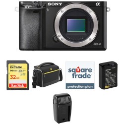 Sony Alpha a6000 Mirrorless Digital Camera Body Deluxe Kit (Black)