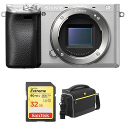 Sony Alpha a6300 Mirrorless Digital Camera Body with Accessory Kit (Silver)
