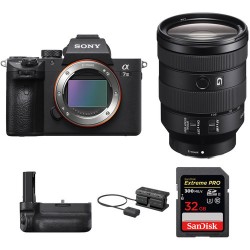 Sony Alpha a7 III Mirrorless Digital Camera with 24-105mm Lens and Vertical Grip Kit