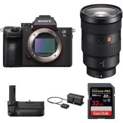 Sony Alpha a7 III Mirrorless Digital Camera with 24-70mm f/2.8 Lens, Vertical Grip, and Accessories Kit