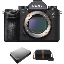 Sony Alpha a9 Mirrorless Digital Camera with External Hard Drive and Shoulder Bag Kit