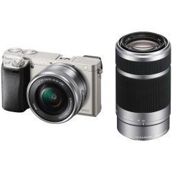Sony Alpha a6000 Mirrorless Digital Camera with 16-50mm and 55-210mm Lenses Kit (Silver)