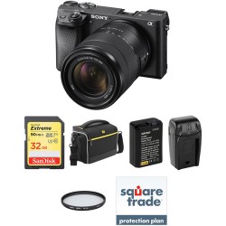 Sony Alpha a6300 Mirrorless Digital Camera with 18-135mm Lens Deluxe Kit