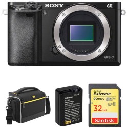 Sony Alpha a6000 Mirrorless Digital Camera Body with Accessory Kit (Black)