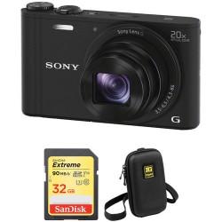 Sony Cyber-shot DSC-WX350 Digital Camera with Free Accessory Kit (Black)
