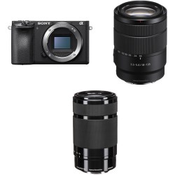 Sony Alpha a6500 Mirrorless Digital Camera with 18-135mm and 55-210mm Lenses Kit