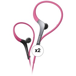 Sony MDR-AS400EX Active Series Sport Headphones (Pink, 2-Pack)
